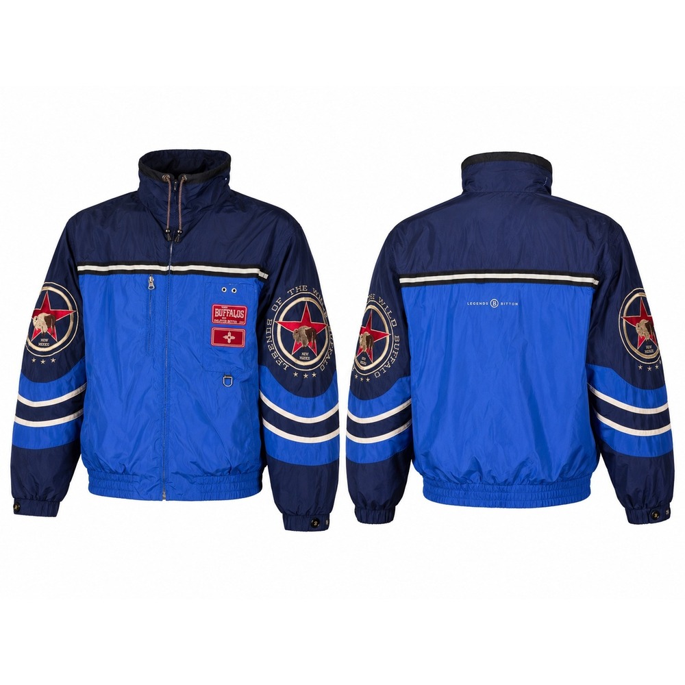 Bogner Active Mens Vintage Blue Buffalos of New Mexico Windbreaker Jacket